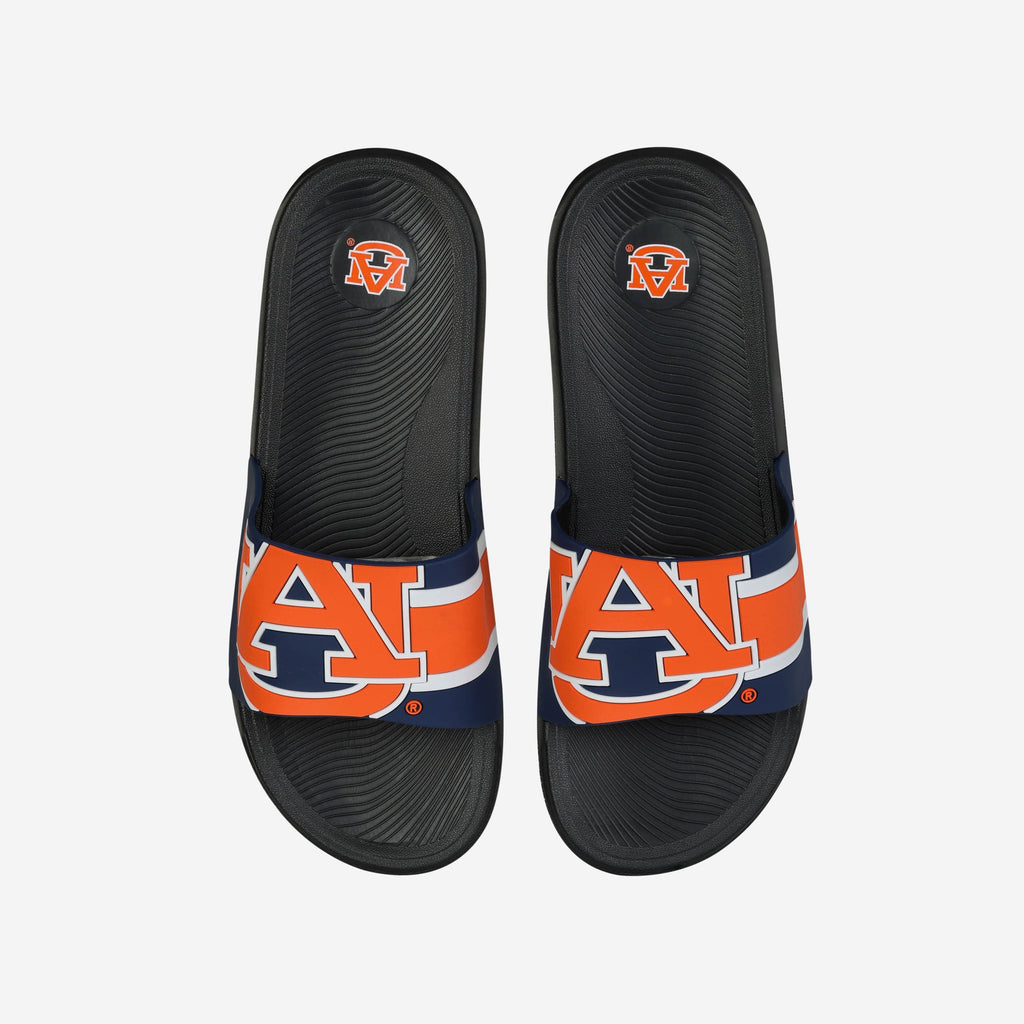 Auburn Tigers Striped Big Logo Raised Slide FOCO S - FOCO.com