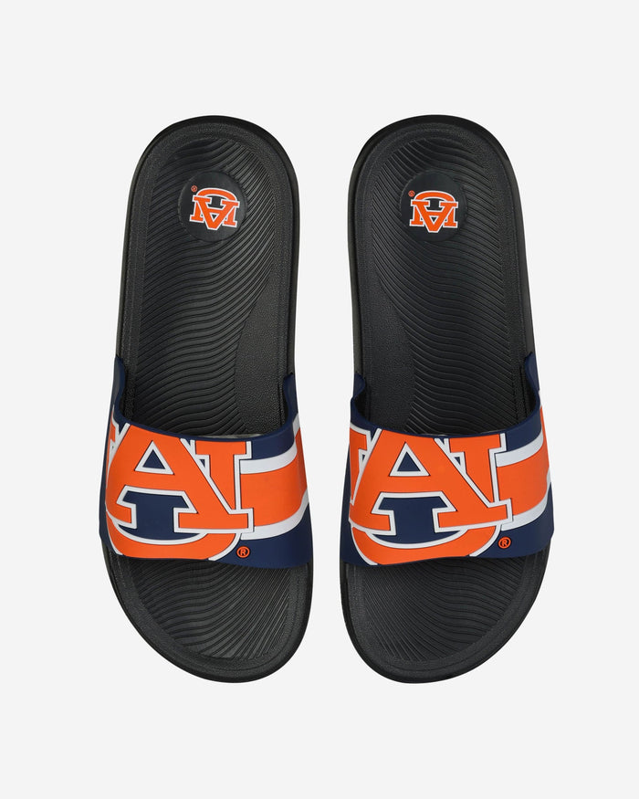 Auburn Tigers Striped Big Logo Raised Slide FOCO S - FOCO.com