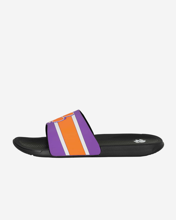 Clemson Tigers Striped Big Logo Raised Slide FOCO - FOCO.com