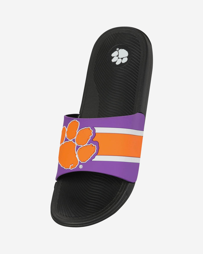 Clemson Tigers Striped Big Logo Raised Slide FOCO - FOCO.com