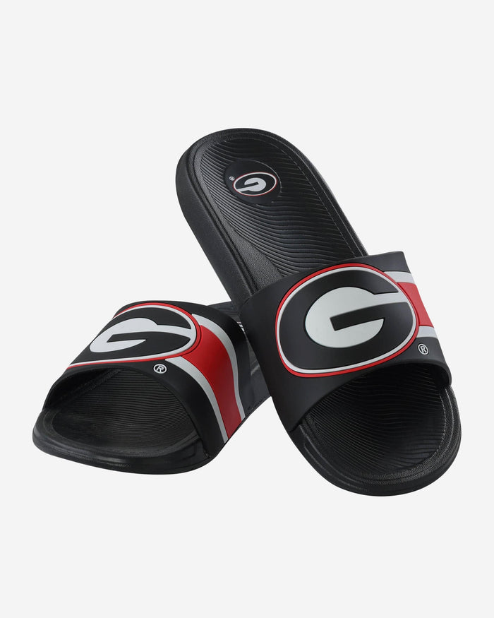 Georgia Bulldogs Striped Big Logo Raised Slide FOCO - FOCO.com