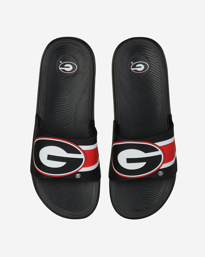 Georgia Bulldogs Striped Big Logo Raised Slide FOCO S - FOCO.com