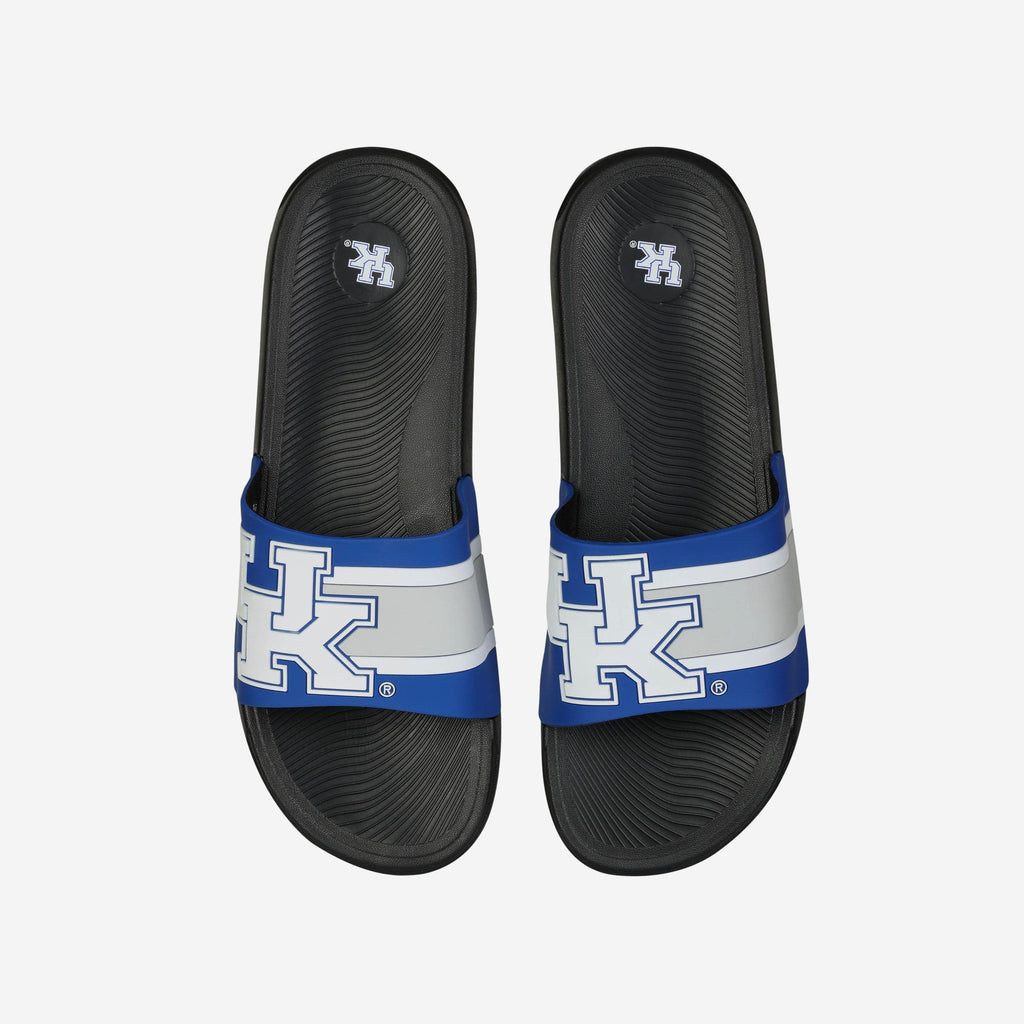 Kentucky Wildcats Striped Big Logo Raised Slide FOCO S - FOCO.com