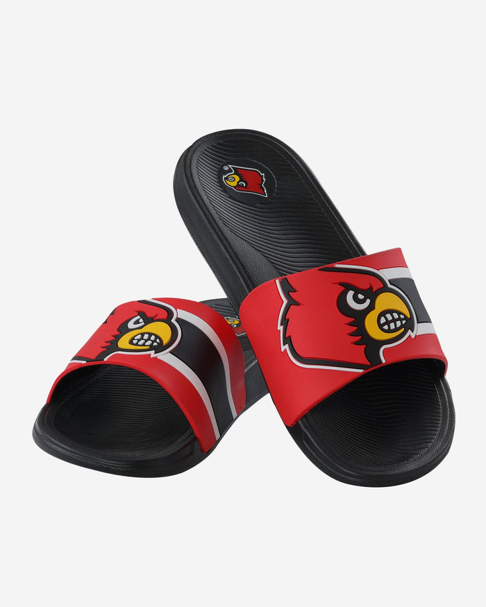 Louisville Cardinals Striped Big Logo Raised Slide FOCO - FOCO.com