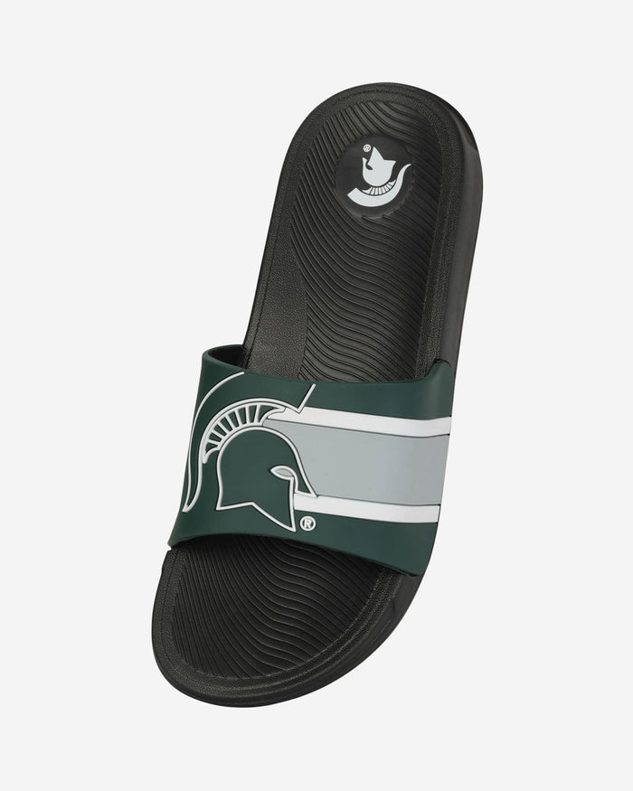 Michigan State Spartans Striped Big Logo Raised Slide FOCO - FOCO.com