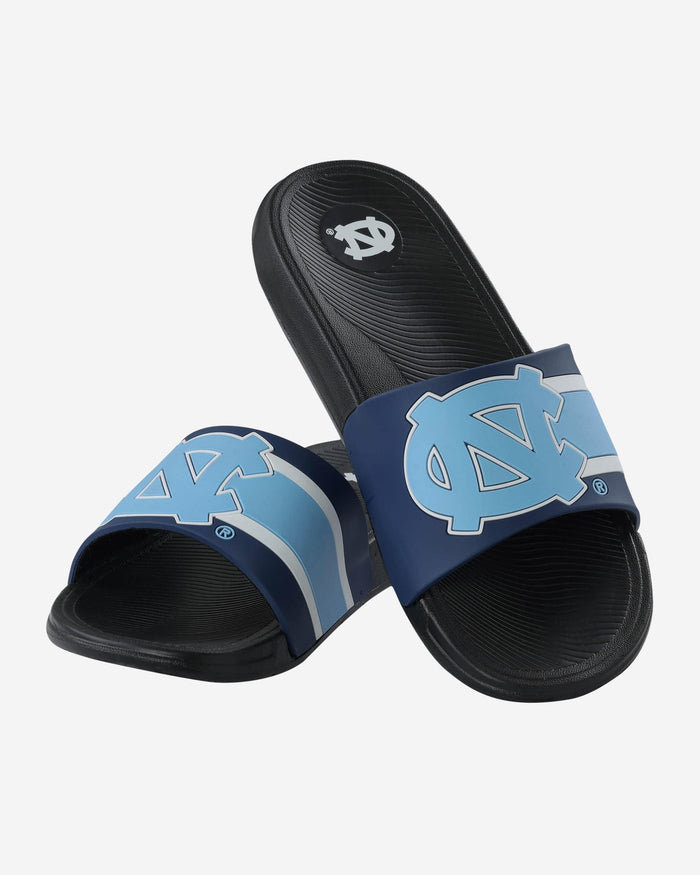 North Carolina Tar Heels Striped Big Logo Raised Slide FOCO - FOCO.com