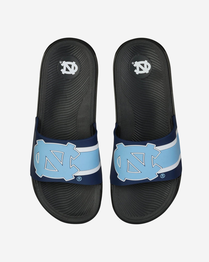 North Carolina Tar Heels Striped Big Logo Raised Slide FOCO S - FOCO.com