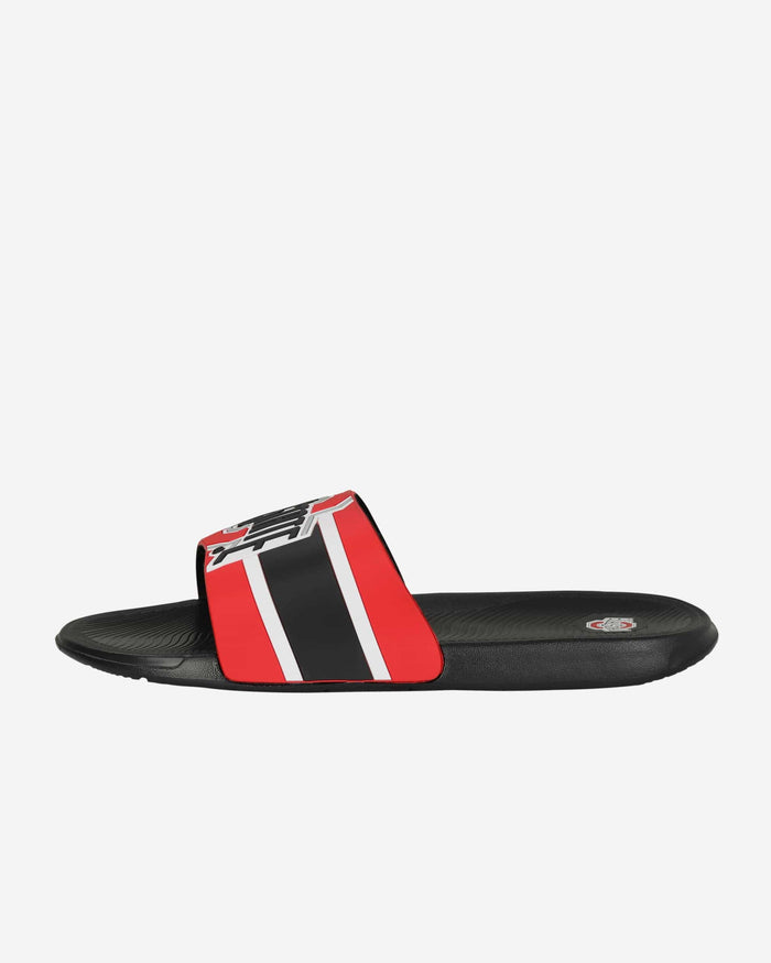 Ohio State Buckeyes Striped Big Logo Raised Slide FOCO - FOCO.com