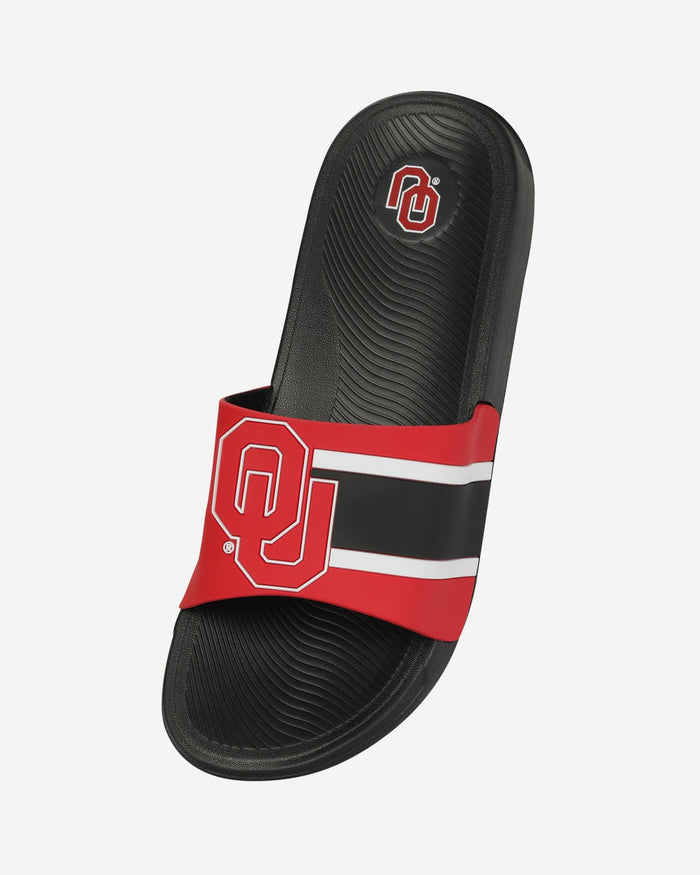 Oklahoma Sooners Striped Big Logo Raised Slide FOCO - FOCO.com