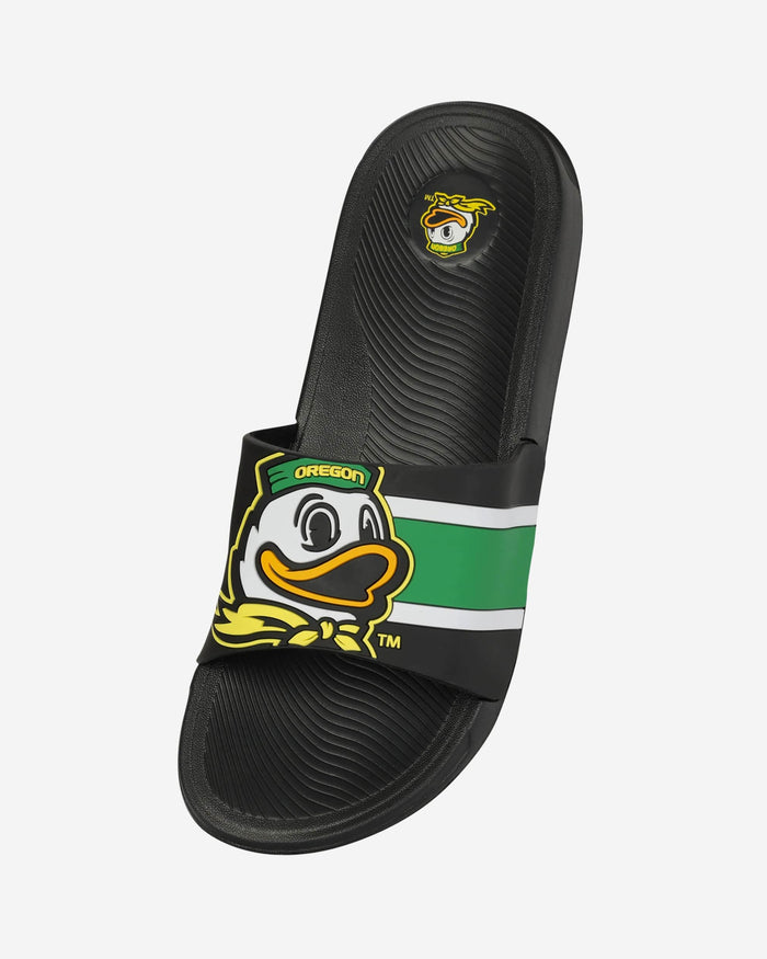 Oregon Ducks Striped Big Logo Raised Slide FOCO - FOCO.com