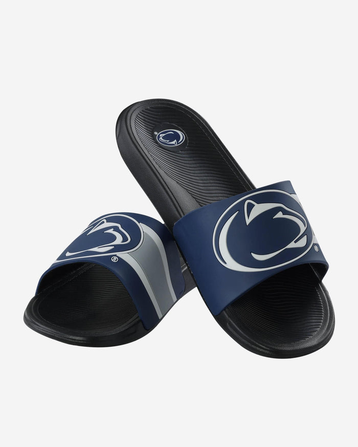 Penn State Nittany Lions Striped Big Logo Raised Slide FOCO - FOCO.com