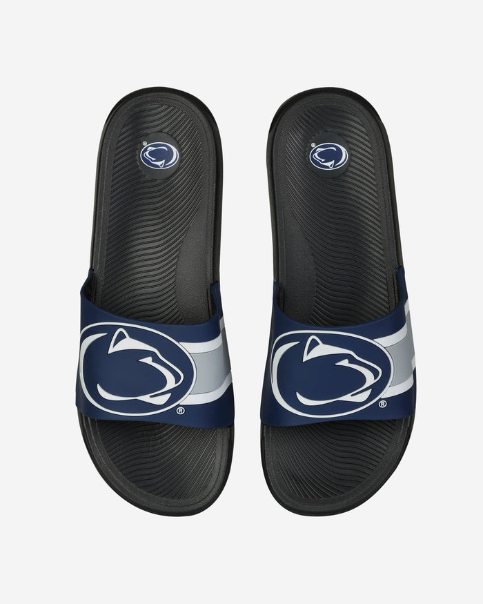 Penn State Nittany Lions Striped Big Logo Raised Slide FOCO S - FOCO.com