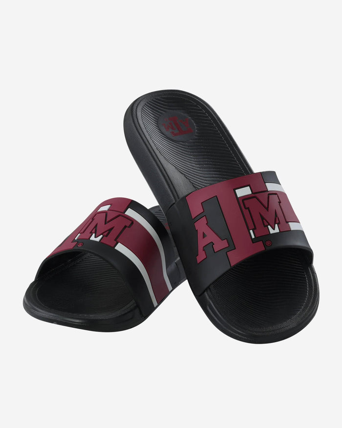 Texas A&M Aggies Striped Big Logo Raised Slide FOCO - FOCO.com