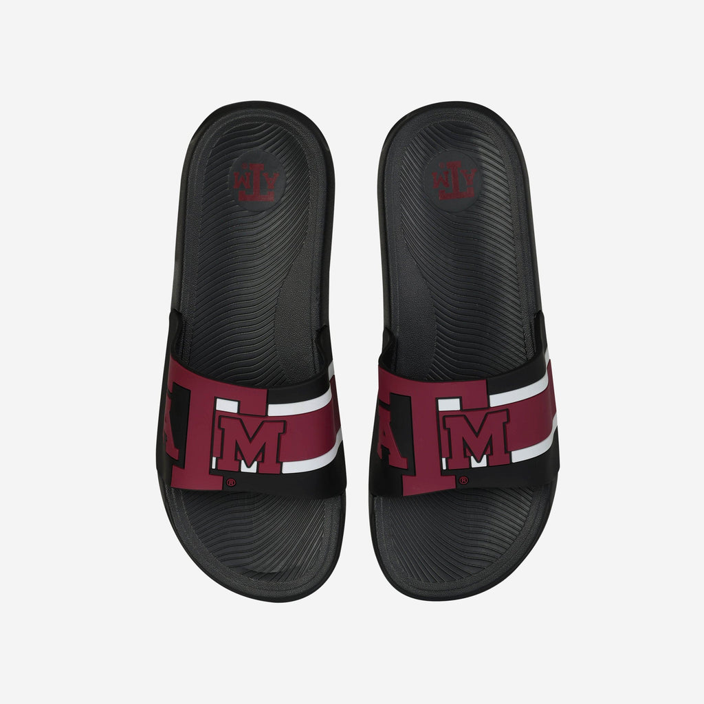 Texas A&M Aggies Striped Big Logo Raised Slide FOCO S - FOCO.com