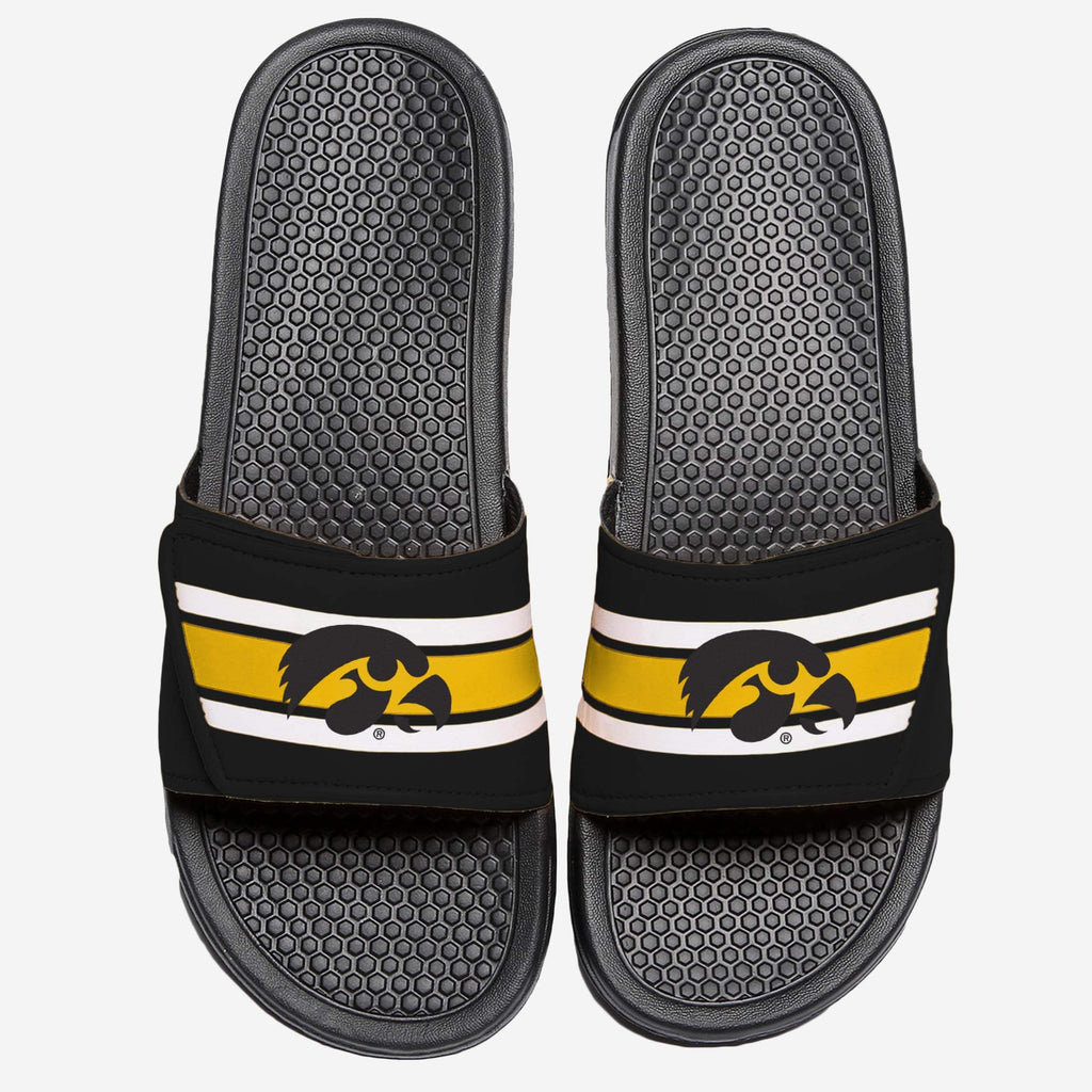 Iowa Hawkeyes Stripe Legacy Sport Slide FOCO S - FOCO.com