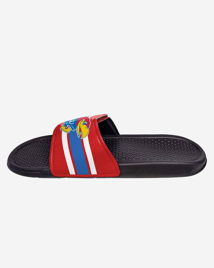 Kansas Jayhawks Stripe Legacy Sport Slide FOCO - FOCO.com