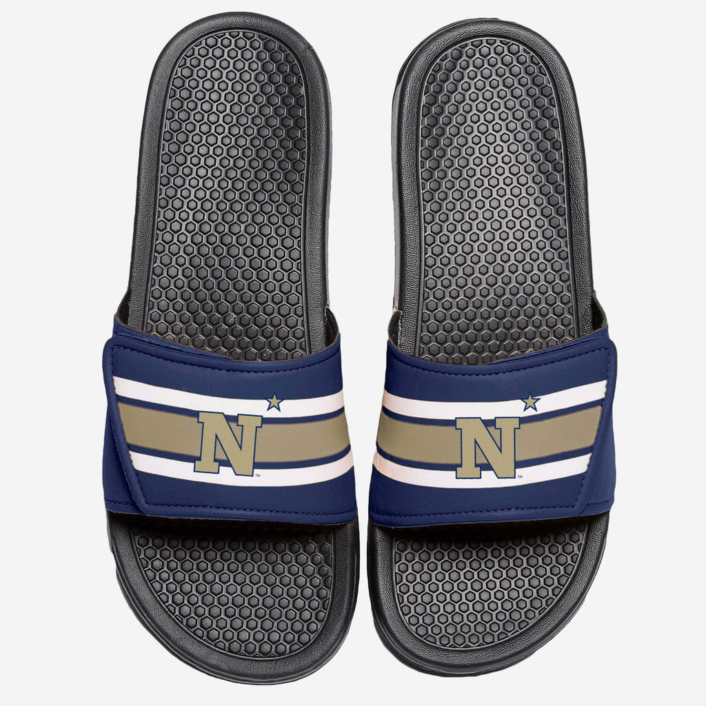 Navy Midshipmen Stripe Legacy Sport Slide FOCO S - FOCO.com