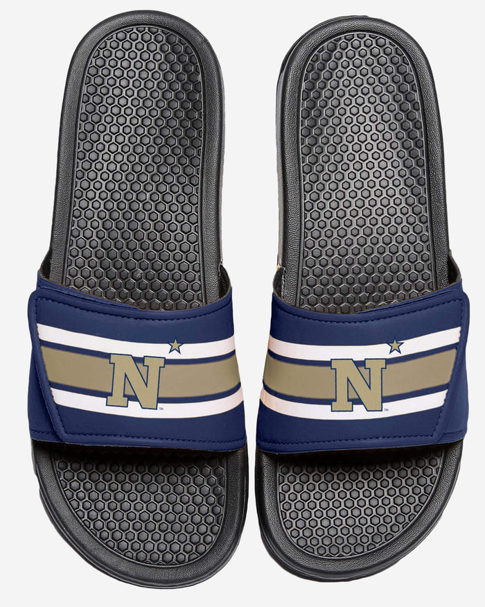 Navy Midshipmen Stripe Legacy Sport Slide FOCO S - FOCO.com