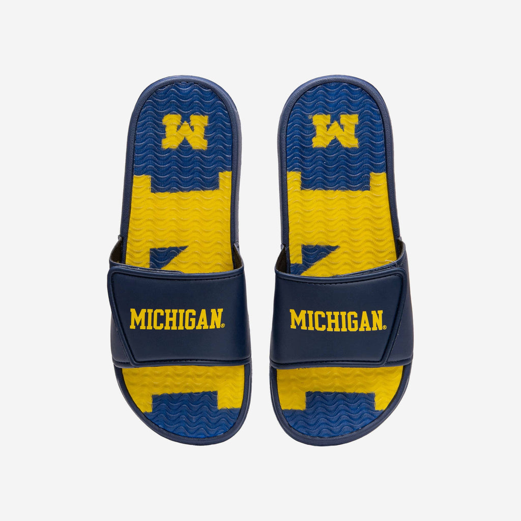 Michigan Wolverines Wordmark Gel Slide FOCO S - FOCO.com