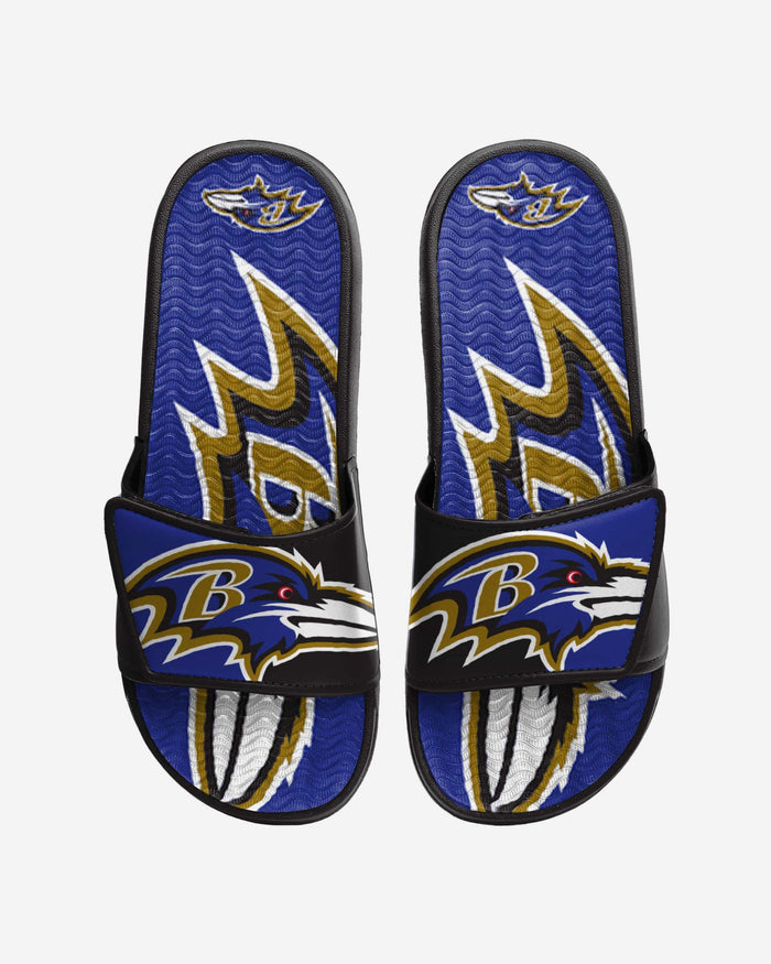 Baltimore Ravens Colorblock Big Logo Gel Slide FOCO S - FOCO.com