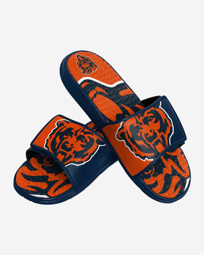 Chicago Bears Colorblock Big Logo Gel Slide FOCO - FOCO.com