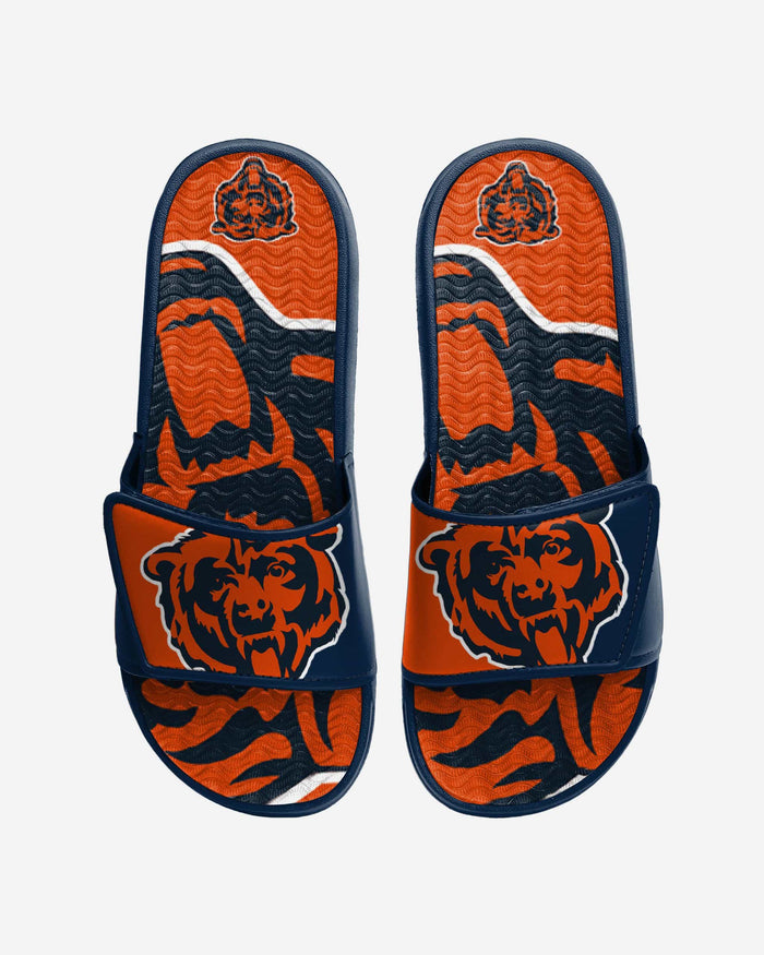 Chicago Bears Colorblock Big Logo Gel Slide FOCO S - FOCO.com