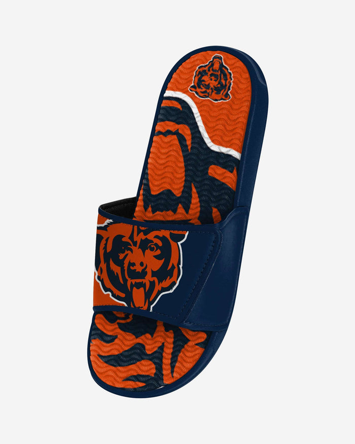 Chicago Bears Colorblock Big Logo Gel Slide FOCO - FOCO.com