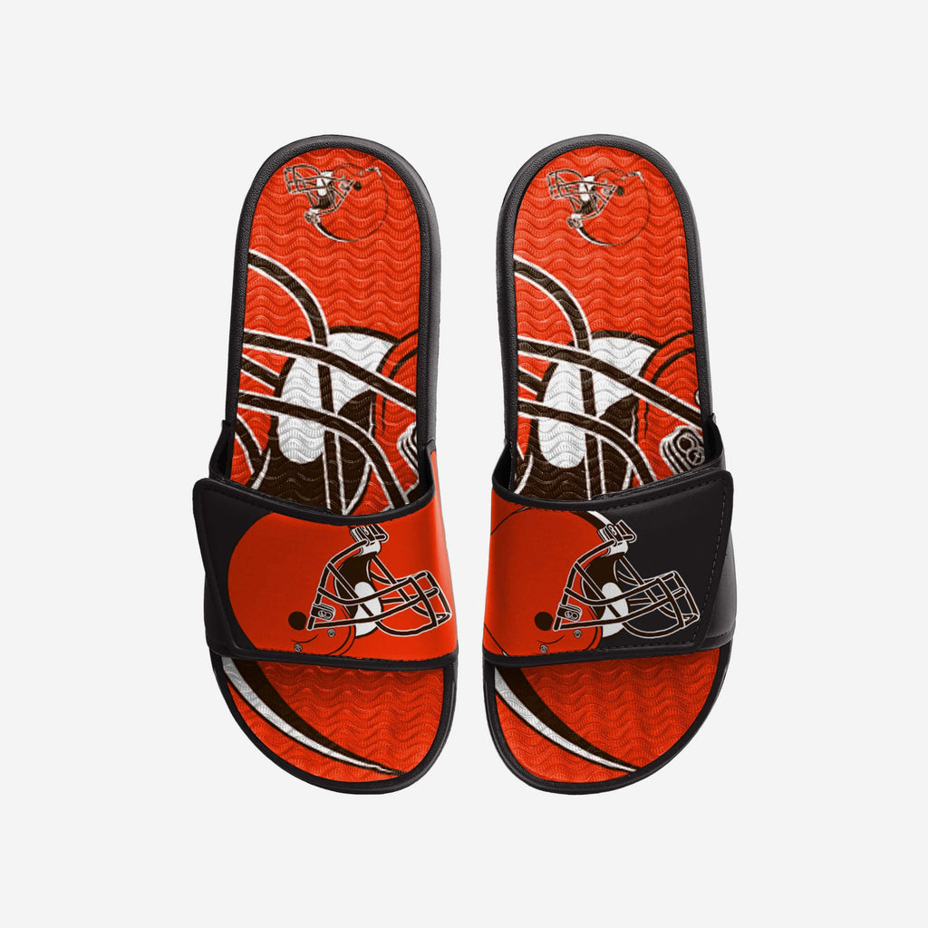 Cleveland Browns Colorblock Big Logo Gel Slide FOCO S - FOCO.com