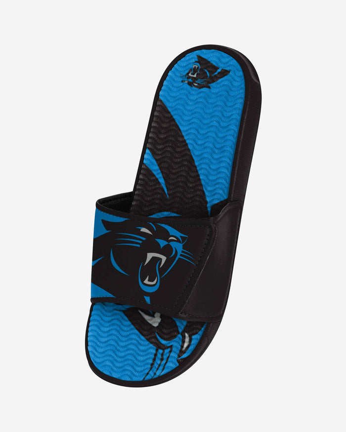 Carolina Panthers Colorblock Big Logo Gel Slide FOCO - FOCO.com