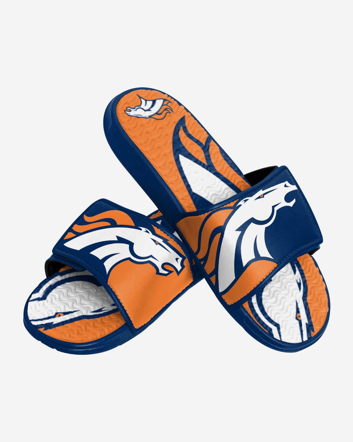 Denver Broncos Colorblock Big Logo Gel Slide FOCO - FOCO.com