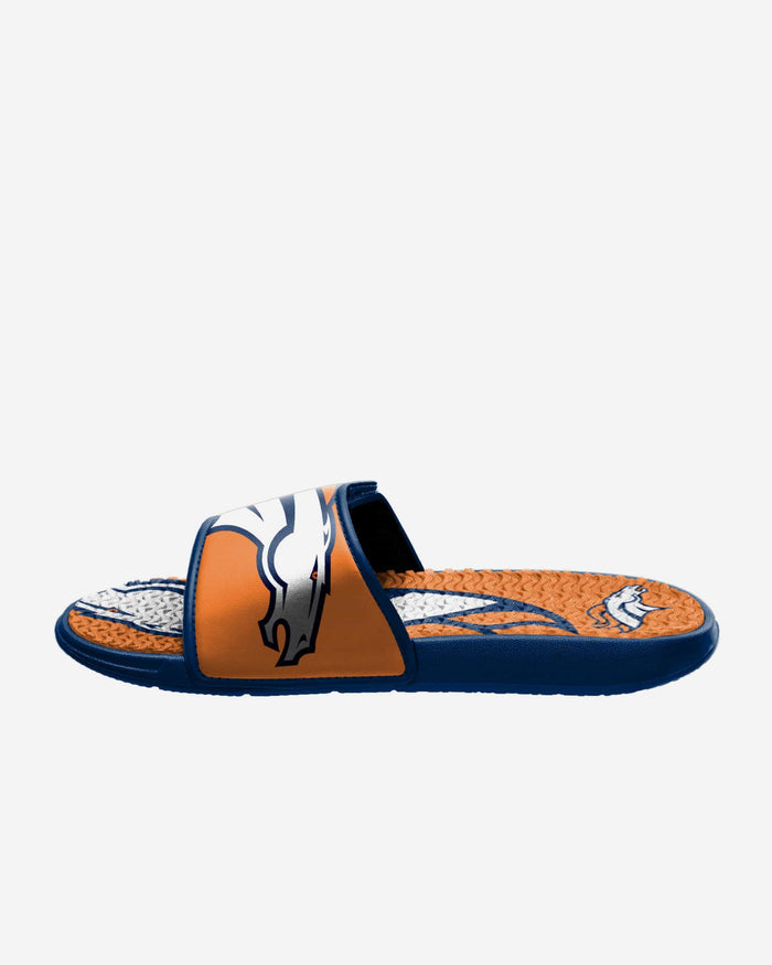 Denver Broncos Colorblock Big Logo Gel Slide FOCO - FOCO.com