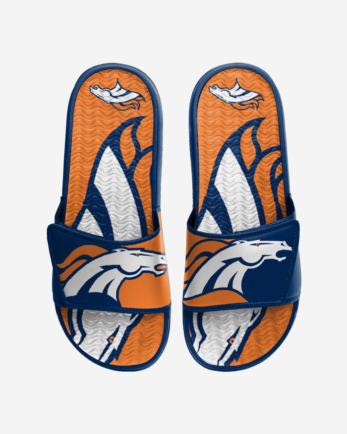 Denver Broncos Colorblock Big Logo Gel Slide FOCO S - FOCO.com