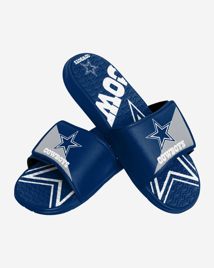 Dallas Cowboys Colorblock Big Logo Gel Slide FOCO - FOCO.com