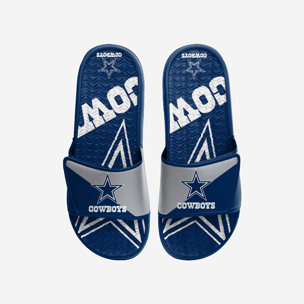 Dallas Cowboys Colorblock Big Logo Gel Slide FOCO S - FOCO.com