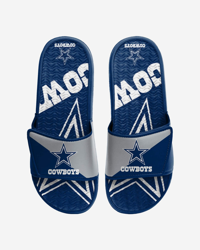 Dallas Cowboys Colorblock Big Logo Gel Slide FOCO S - FOCO.com