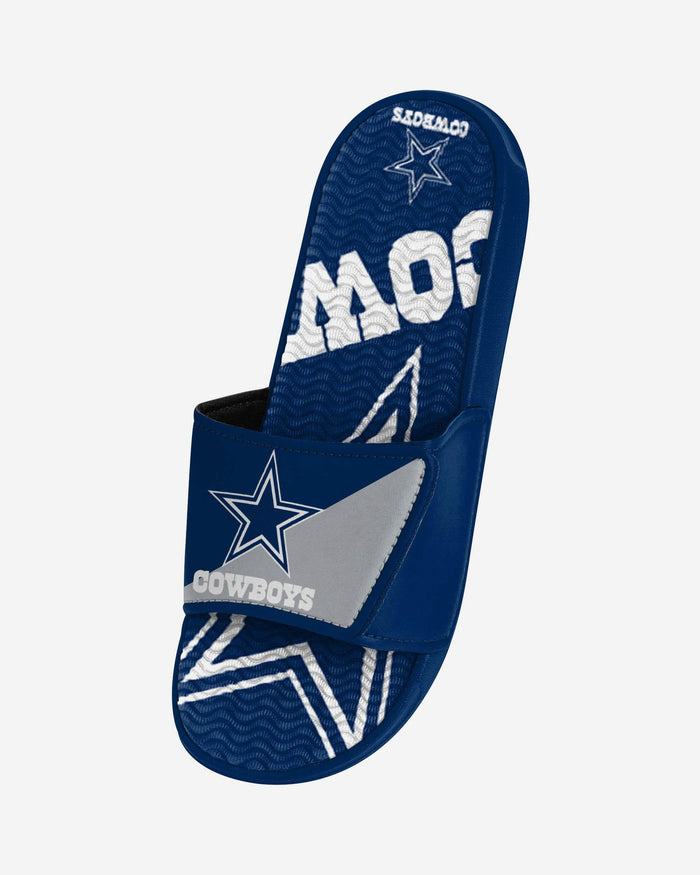 Dallas Cowboys Colorblock Big Logo Gel Slide FOCO - FOCO.com