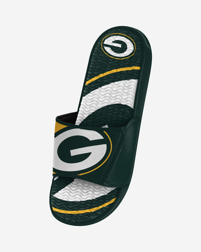 Green Bay Packers Colorblock Big Logo Gel Slide FOCO - FOCO.com