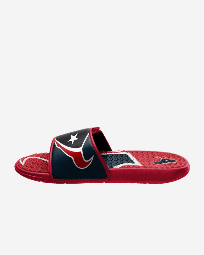 Houston Texans Colorblock Big Logo Gel Slide FOCO - FOCO.com