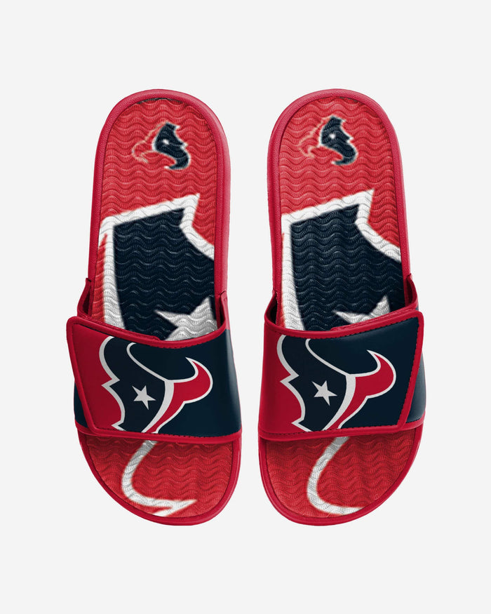 Houston Texans Colorblock Big Logo Gel Slide FOCO S - FOCO.com