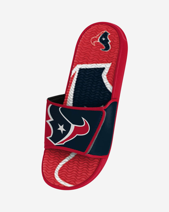 Houston Texans Colorblock Big Logo Gel Slide FOCO - FOCO.com