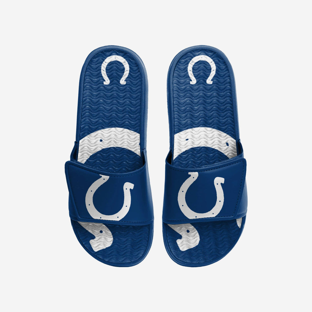 Indianapolis Colts Colorblock Big Logo Gel Slide FOCO S - FOCO.com