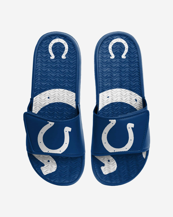 Indianapolis Colts Colorblock Big Logo Gel Slide FOCO S - FOCO.com