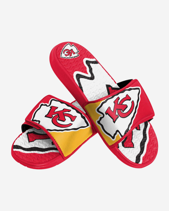 Kansas City Chiefs Colorblock Big Logo Gel Slide FOCO - FOCO.com