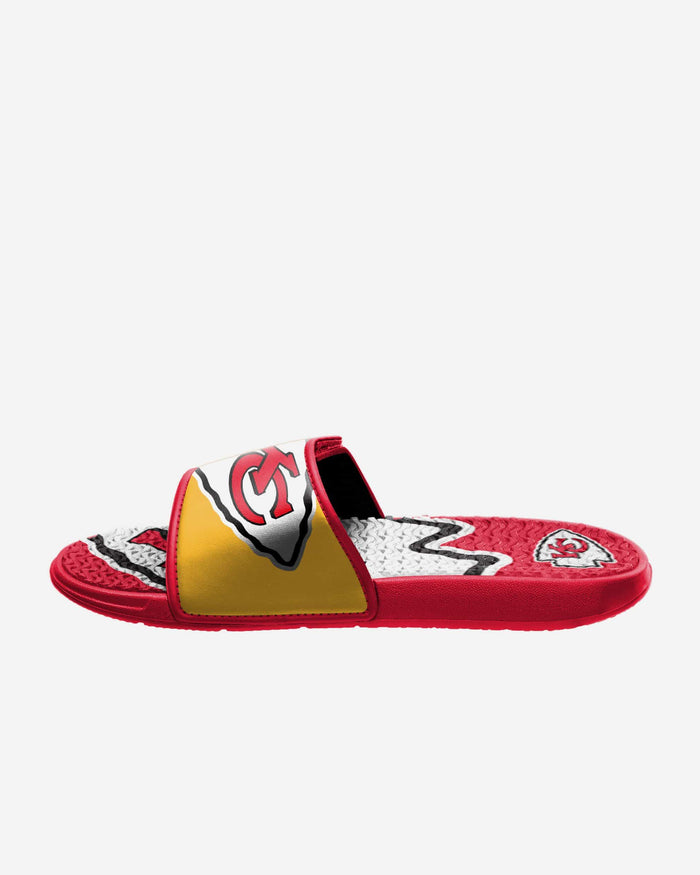 Kansas City Chiefs Colorblock Big Logo Gel Slide FOCO - FOCO.com