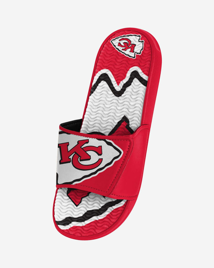 Kansas City Chiefs Colorblock Big Logo Gel Slide FOCO - FOCO.com