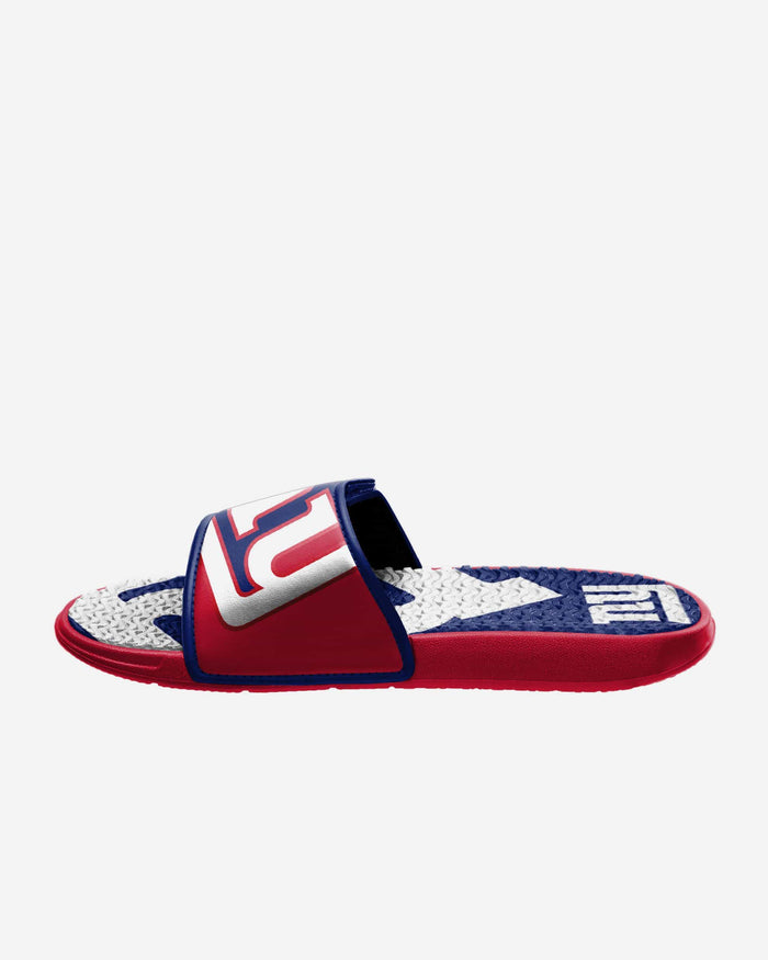 New York Giants Colorblock Big Logo Gel Slide FOCO - FOCO.com