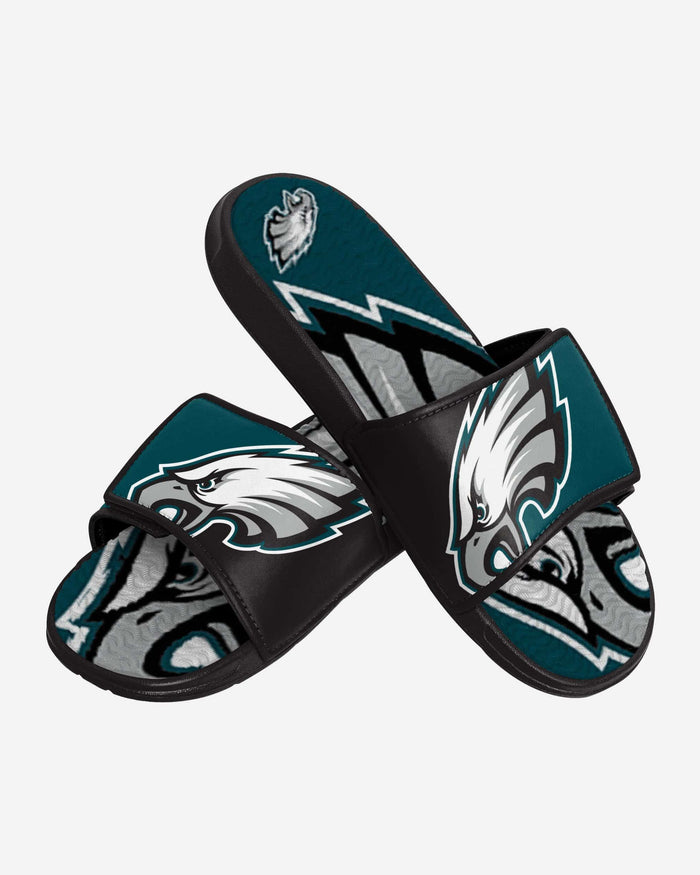 Philadelphia Eagles Colorblock Big Logo Gel Slide FOCO - FOCO.com