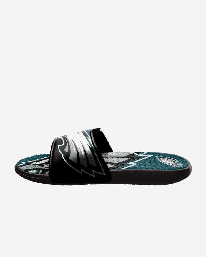Philadelphia Eagles Colorblock Big Logo Gel Slide FOCO - FOCO.com
