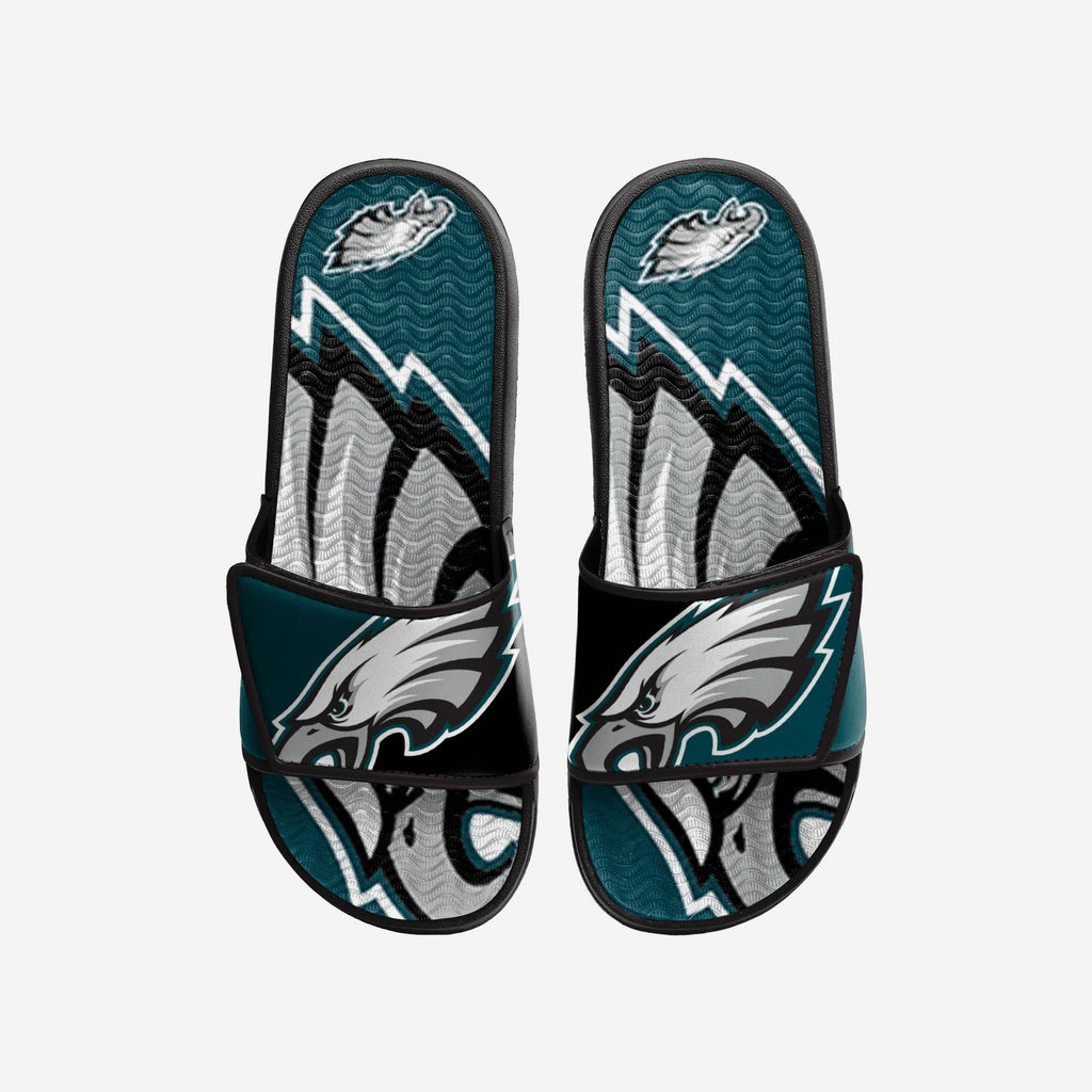 Philadelphia Eagles Colorblock Big Logo Gel Slide FOCO S - FOCO.com