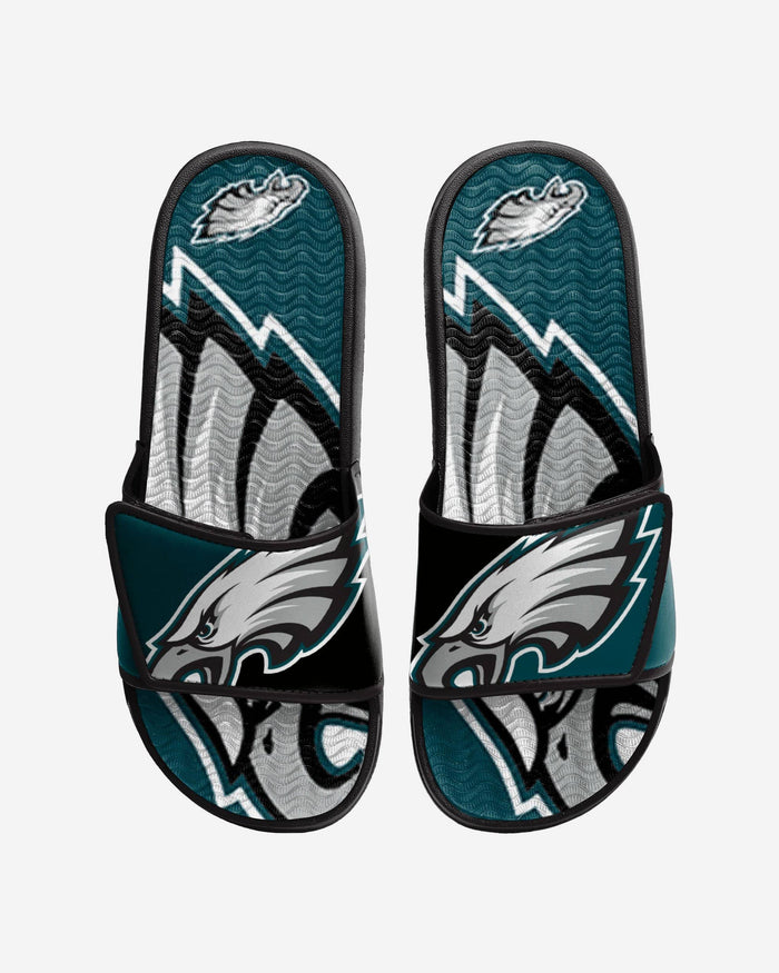 Philadelphia Eagles Colorblock Big Logo Gel Slide FOCO S - FOCO.com